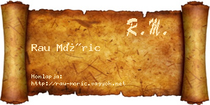 Rau Móric névjegykártya